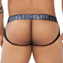 Jock Strap Xtremen Lace 91124 -MEN ATTITUDE Ventes JockStrap xtremen 91124 noir 3