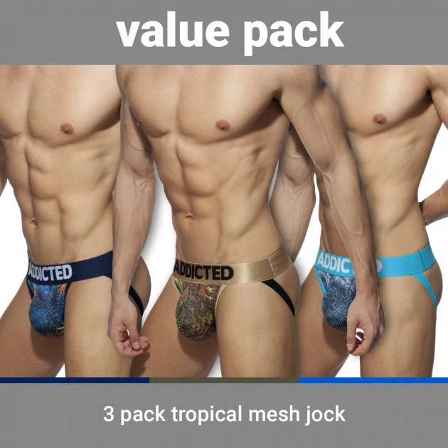 Pack De 3 Jock Straps Addicted Tropical AD911P 1 Pack De 3 Jock Straps Addicted Tropical AD911P