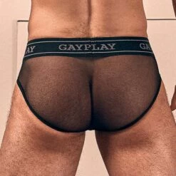 Slip Underpants Rubber GAYPLAY -MEN ATTITUDE Ventes Slip gayplay UNDERRUBB noir 3