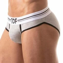 Slip French TOF PARIS TOF162G 7 Slip French TOF PARIS TOF162G -MEN ATTITUDE Ventes Slip tof TOF162g gris 4