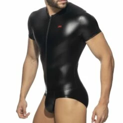 Body AD Fetish Front Zip Rub ADF141 -MEN ATTITUDE Ventes body adfetish adf141 noir 4