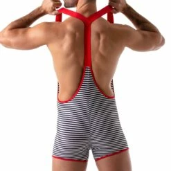 Body Stripes TOF PARIS TOF104R 7 Body Stripes TOF PARIS TOF104R -MEN ATTITUDE Ventes body tof tof104r rouge 3