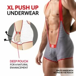 Body Stripes TOF PARIS TOF104R 9 Body Stripes TOF PARIS TOF104R -MEN ATTITUDE Ventes body tof tof104r rouge 5