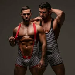 Devant -MEN ATTITUDE Ventes body tof tof104r rouge a