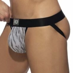 Jock Strap Addicted Tiger Print AD975 7 Jock Strap Addicted Tiger Print AD975 -MEN ATTITUDE Ventes jockstrap addicted ad975 gris 4
