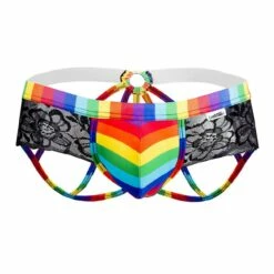 Jock Strap Candyman Pride Lace 99498 -MEN ATTITUDE Ventes jockstrap candy 99498 noir 9
