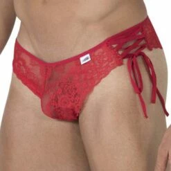 Slip Candyman Side Tie Lace 99488 -MEN ATTITUDE Ventes slip candy 99488 rouge 4