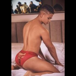 Devant -MEN ATTITUDE Ventes slip candy 99641 rouge a