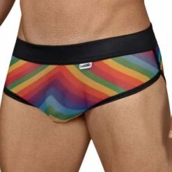 Slip Candyman Rainbow Pride 99450 5 Slip Candyman Rainbow Pride 99450 -MEN ATTITUDE Ventes slip candyman 99450 cmod 4