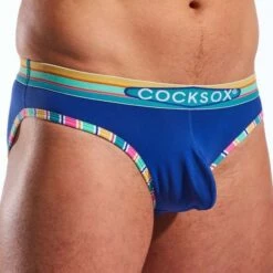 Slip CockSox Palm Beach Blue CX03BD -MEN ATTITUDE Ventes slip cocksox CX03BD bleu 4