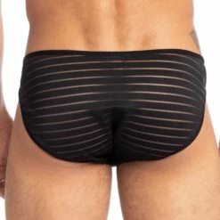 Slip L Homme Invisible Back To Black MY44BTB 6 Slip L Homme Invisible Back To Black MY44BTB -MEN ATTITUDE Ventes slip hi my44btb noir 3