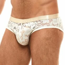 Slip Modus Vivendi Floral Lace 04113 -MEN ATTITUDE Ventes slip modus 04113 blanc 4